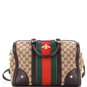 Gucci Vintage Bee Web Boston Bag Gg #238829G17B